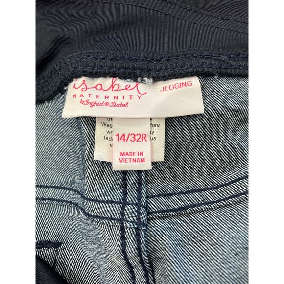 Isabel Maternity by Ingrid Low Rise Relaxed Ankle Jegging Power, Dark Wash, 14 - Picture 5 of 7